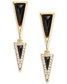 House Of Harlow Double Triangle Drop Earrings - Lyst
