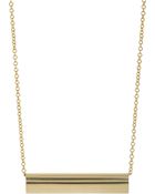 Jennifer Meyer Gold Tube Charm Necklace - Lyst