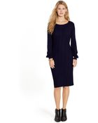 Lauren by Ralph Lauren Merino Wool Cable Sweater Dress - Lyst