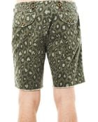 Michael Bastian Leopard Camouflageprint Shorts - Lyst
