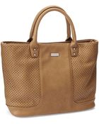 Kensie Perforated Leather Bag - Lyst