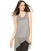 Eileen Fisher Sleeveless Striped Highlow Top - Lyst