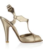 Valentino Metallic Leather Pumps - Lyst