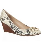 Tory Burch Sally Snake Print Wedge - Lyst