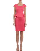 Barneys New York Peplumwaist Sheath Dress - Lyst
