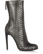 Haider Ackermann Metallic Python Ankle Boots - Lyst