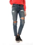 Levi's Custom 505 Ripped and Repair Jeans - Lyst