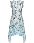 Nina Ricci Floral-Print Silk Dress - Lyst