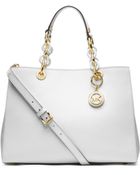 Michael Kors Cynthia Medium Leather Satchel - Lyst