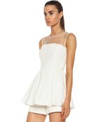 RED Valentino Smock Stitch Jacquard Cottonblend Top - Lyst