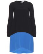 Victoria, Victoria Beckham Two-Tone Crepe Dress - Lyst