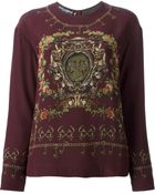 Dolce & Gabbana Keys Floral Print Top - Lyst