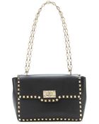 Valentino Rockstud Leather Shoulder Bag - Lyst