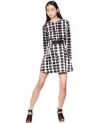 Kenzo Long Sleeve Techno Twill Dress - Lyst