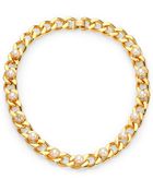 Tory Burch Winchel Faux Pearl & Chain Collar Necklace - Lyst