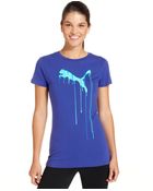 Puma Shortsleeve Graphicprint Logo Tee - Lyst