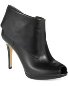 MICHAEL Michael Kors Kendra Peep Toe Booties - Lyst