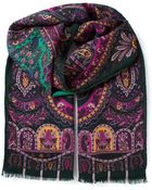 Etro Floral Print Scarf - Lyst