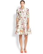 Oscar de la Renta Floral-print A-line Dress - Lyst
