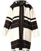 Isabel Marant Adil Striped Blanket Coat - Lyst