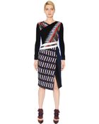 Peter Pilotto Viscose Crepe And Wool Tweed Dress - Lyst
