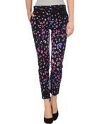 Versace Floral Printed Crepe Trouser - Lyst