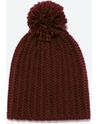 Zara Knitted Hat - Lyst