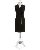 Calvin Klein Zip Dress - Lyst