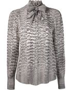 Jason Wu Snake Print Button Up Blouse - Lyst