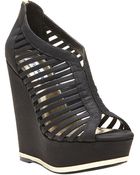 Steve Madden Resse Strappy Peep-Toe Wedges - Lyst