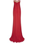Alexander McQueen Draped Bustier Gown - Lyst