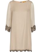 Alice + Olivia Frieda Embellished Silk Dress - Lyst