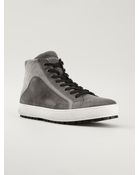 Hogan Rebel Suede Panelled Hi Tops - Lyst