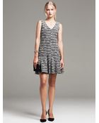 Banana Republic Marled Tweed Fit-And-Flare Dress - Lyst