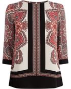 Oasis Paisley Placement Print Top - Lyst