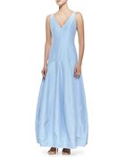 Halston Heritage Sleeveless V-Neck Tulip Gown - Lyst