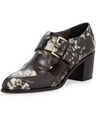 Jason Wu Floral-Printed Leather Buckle Pump - Lyst