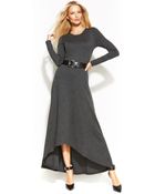 Michael Kors Michael Belted Highlow Maxi Dress - Lyst