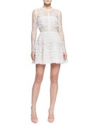 Elie Saab Ruffled Lace Fringe Long Sleeve Dress - Lyst