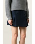 Carven Pleated Wool Mini Skirt - Lyst