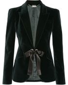 Alexander McQueen Ribbon-trimmed Velvet Jacket - Lyst