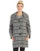 Ellen Tracy Houndstooth Walker Jacket - Lyst