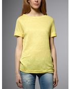 Patrizia Pepe Short Sleeve Cotton/Linen T-Shirt - Lyst