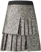 Emanuel Ungaro Pleat Jacquard Skirt - Lyst