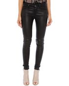 Current/Elliott The Leather Ankle Skinny - Lyst