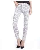 Rag & Bone Grey Printed Stretch Cotton Blend 'Digi Camo' Skinny Jeans - Lyst