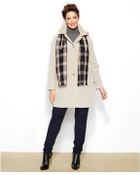 London Fog Plus Size Hooded Raincoat & Scarf - Lyst