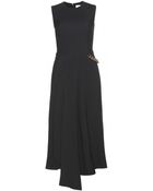 Victoria Beckham Black Crepe Dress - Lyst