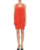 Barneys New York Asymmetric-Drape Sleeveless Shift Dress - Lyst