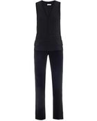 A.L.C. V-Neck Crepe Jumpsuit - Lyst